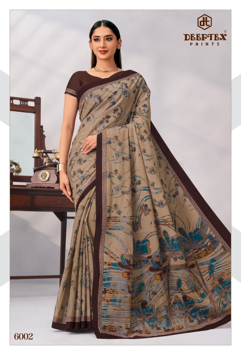 Mother India Vol 60 By Deeptex Cotton Printed Saree